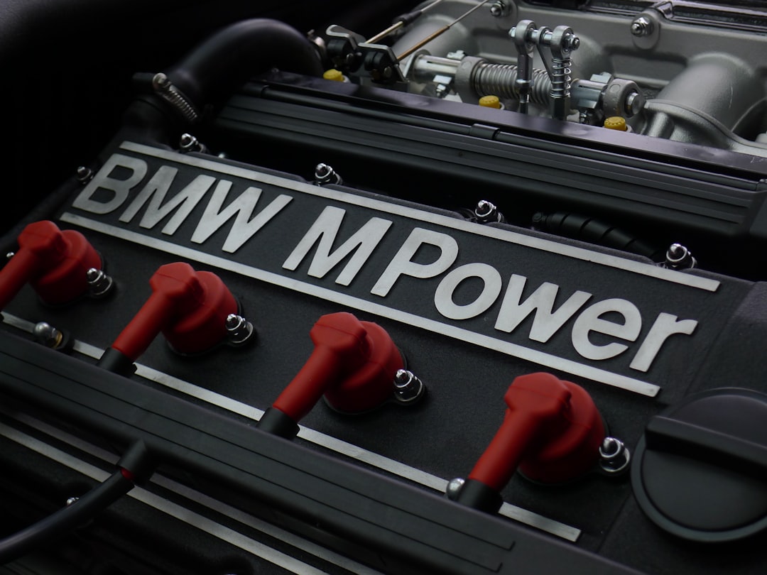 a close up of a bmw m power engine